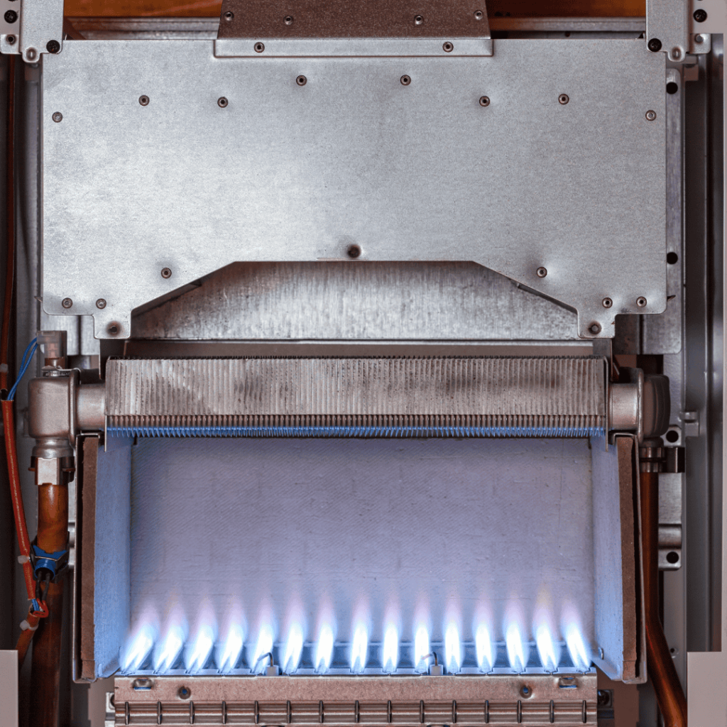 flames from a furnace