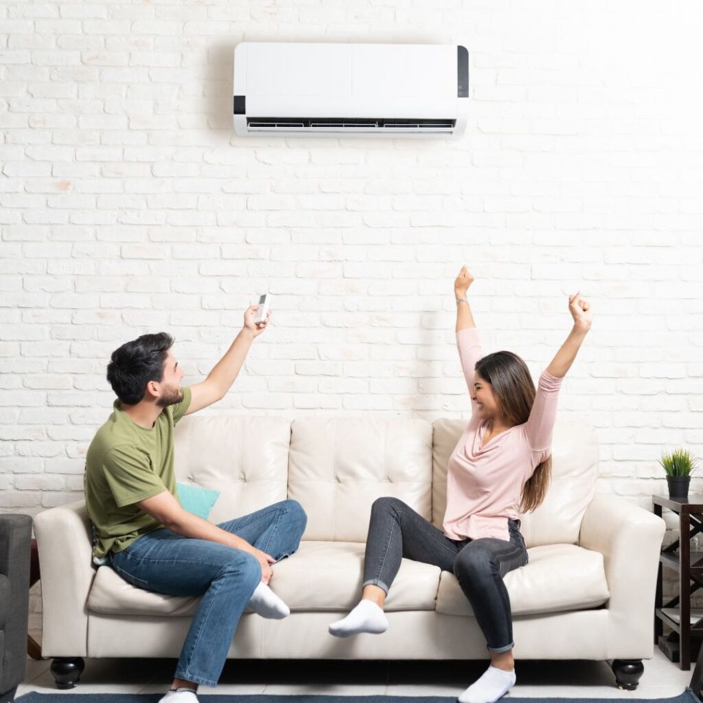 Alabama residents celebrating after a new hvac unit was installed