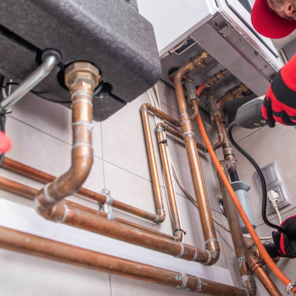 new gas piping system installed